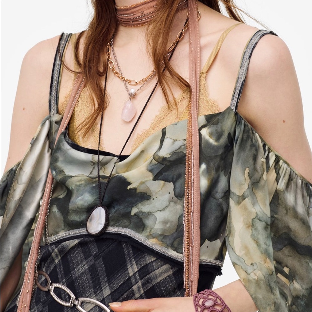 Zara limited edition contrasting dress maxi S
